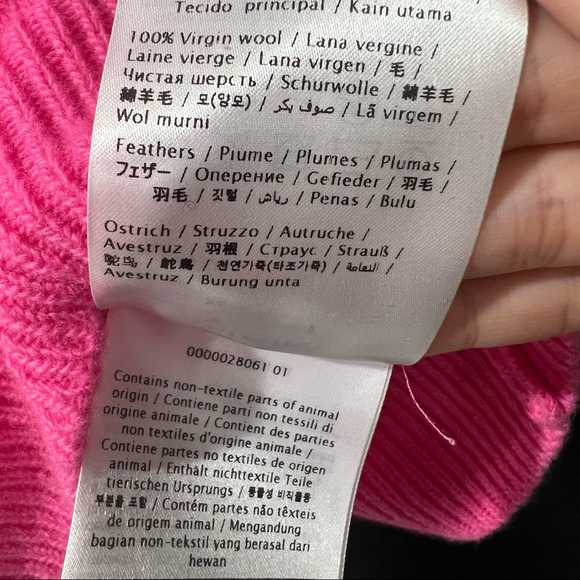 Valentino ostrich feather virgin wool sweater NWT - Picture 5 of 5